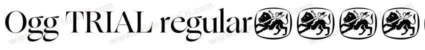 Ogg TRIAL regular字体转换